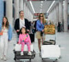 Rafaella Justus e a irmã, Manuella, roubaram a cena em flagra no aeroporto com Ticiane Pinheiro e César Tralli