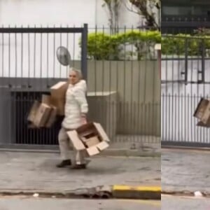 Ex-atriz Regina Duarte é flagrada catando lixo nas ruas de São Paulo