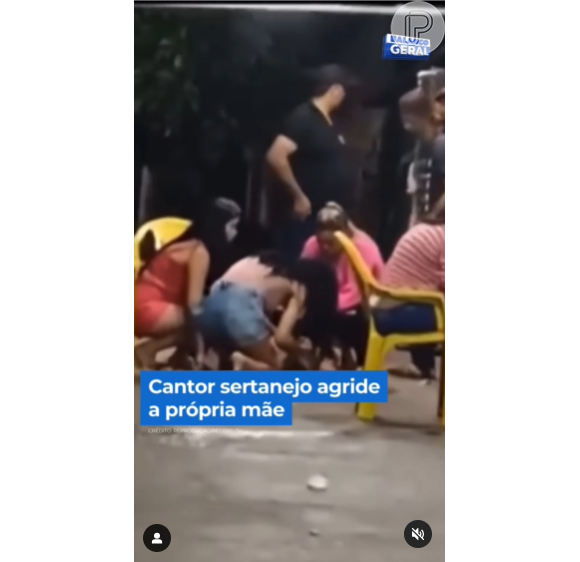 Sertanejo Luan após agredir a própria mãe a deixa sozinha em chão do bar