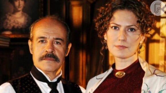 Osmar Prado e Patrícia Pillar, o Barão e a Baronesa, da novela Sinhá Moça, que substituirá Escrito nas Estrelas, no Viva