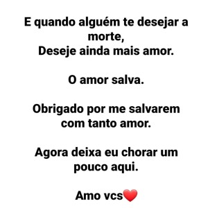 Amaury Lorenzo, o Ramiro da novela 'Terra e Paixão', deu conselho aos internautas após sofrer ameaças de morte por conta do prêmio 'Melhores do Ano'