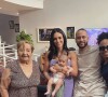 Neymar e Bruna Biancardi posaram com a avó do jogador
