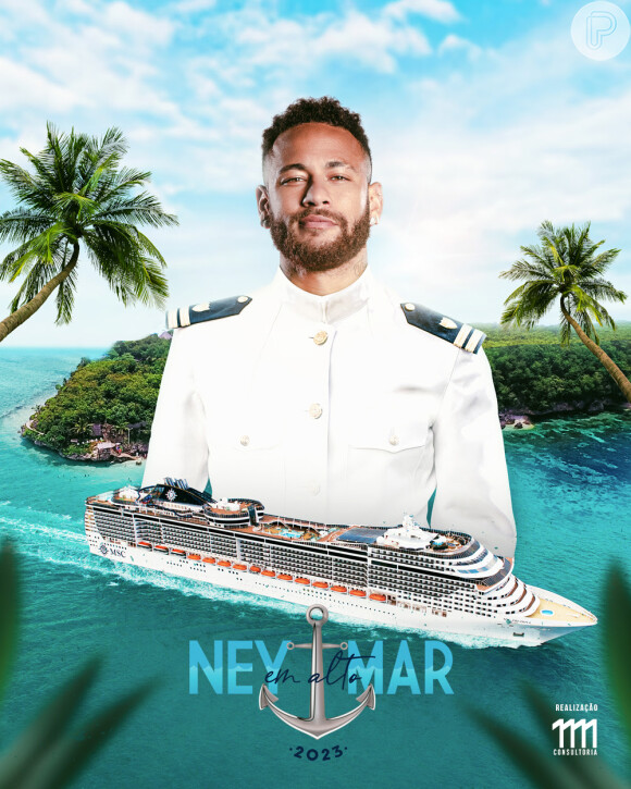 Neymar se envolveu em uma polêmica no primeiro dia de seu cruzeiro, 'Ney em alto Mar'