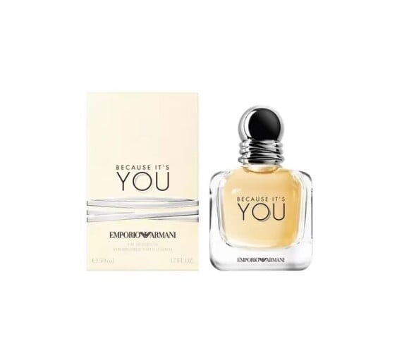 O perfume importado Because It's You, da Armani, também está na lista das fragrâncias marcantes para quem quer seduzir
