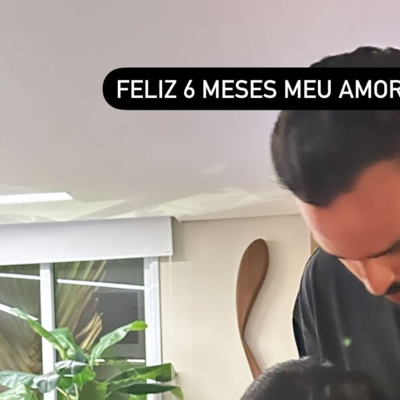 Bruna Biancardi aproveitou o bolo para comemorar outro mesversário da família