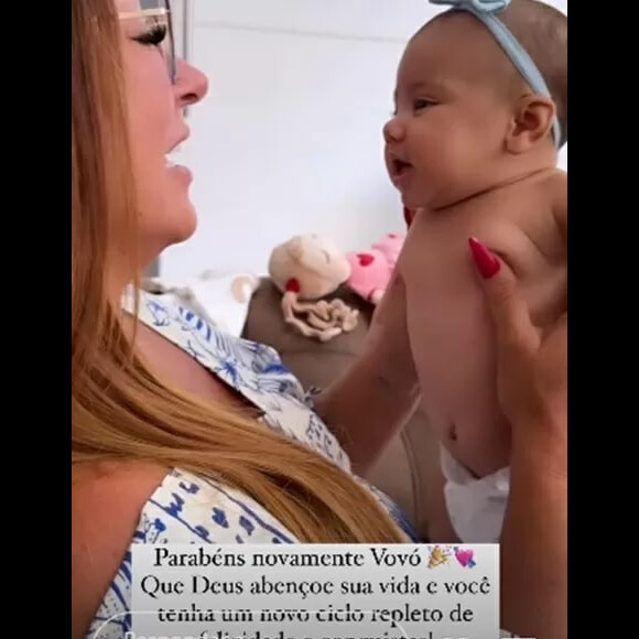 Bruna Biancardi publicou um vídeo da mãe de Neymar brincando com Mavie, sua filha, e uma legenda fofa