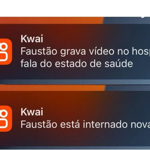 Kwai divulgou duas notificações sobre o assunto e levou internautas para vídeos distintos