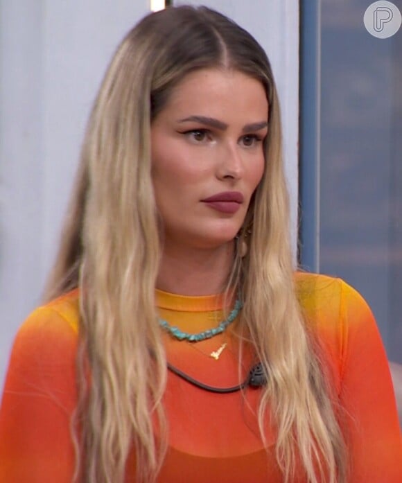 Yasmin Brunet ouviu o pedido de desculpas de Davi, mas retrucou o brother no 'BBB 24'