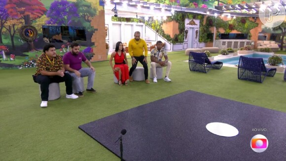 Lucas Henrique, Michel, Isabelle, Marcus Vinicius e Davi participam de Sincerão de Carnaval no 'BBB 24'