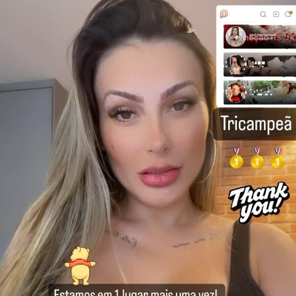 Andressa Urach atingiu o primeiro lugar de vendas no Privacy diversas vezes 
