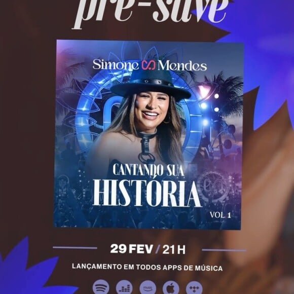 Simone Mendes lança o segundo DVD, 'Cantando sua História', nesta quinta-feira (29)