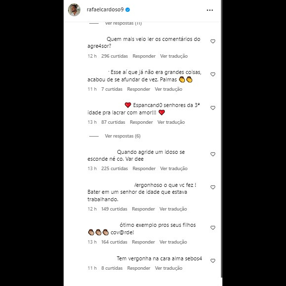 Rafael Cardoso foi detonado por web após bater e ameaçar de morte gerente de bar, segundo caso revelado pelo colunista Leo Dias