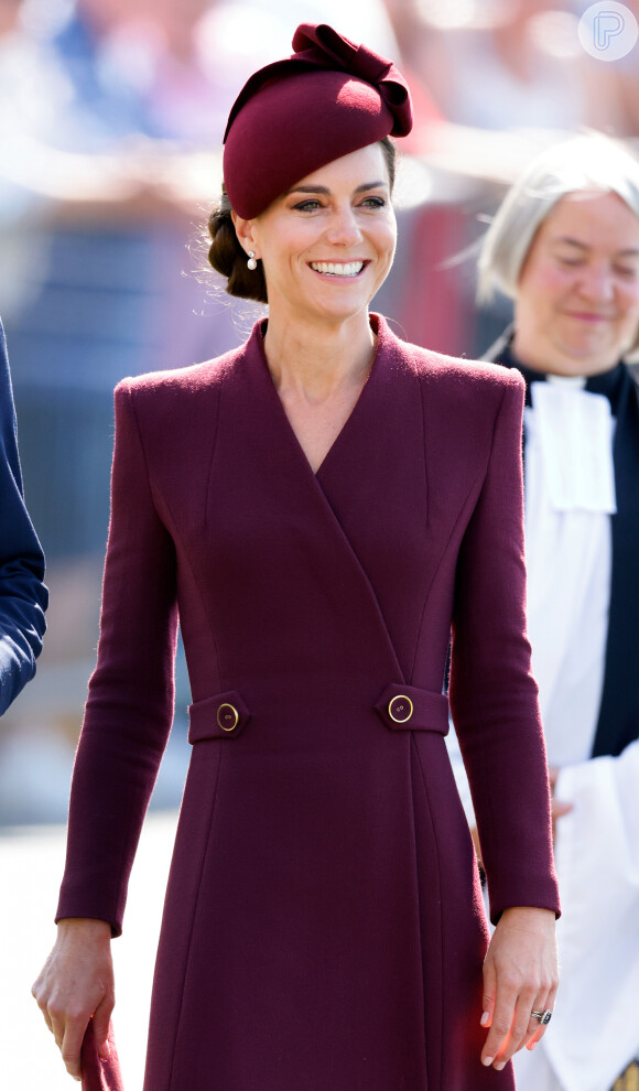 Kate Middleton foi vista em público pela primeira vez em 4 de março de 2024 após passar por cirurgia no começo da segunda quinzena de janeiro de 2024