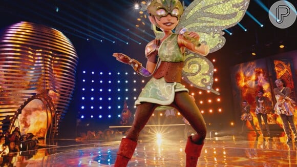 Luísa Sonza é a primeira personagem virtual a ser desmascarada no programa, como A Guerreira