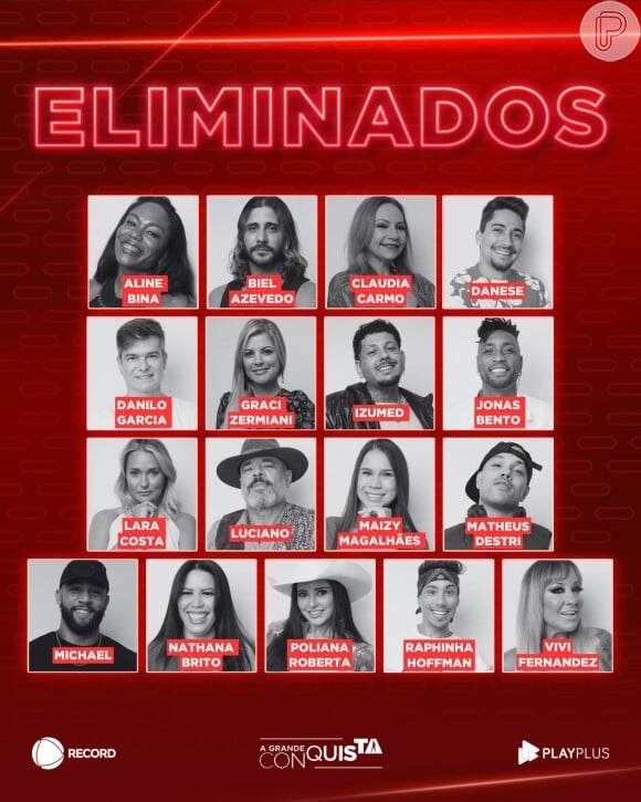 Lara Costa, Danese, Vivi Fernandez e Aline Bina foram alguns dos nomes eliminados de 'A Grande Conquista 2' na segunda-feira (6)