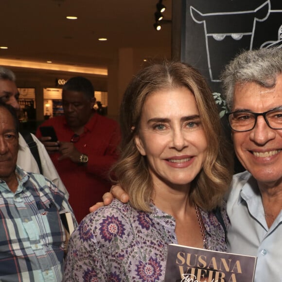 Susana Vieira foi prestigiada por Paulo Betti e Maitê Proença ao lançar o livro 'Senhora do Meu Destino'