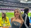 Suposto affair de Vini Jr, Corina Smith já postou fotos assistindo a jogo do Real Madrid com direito a foto do craque no telão