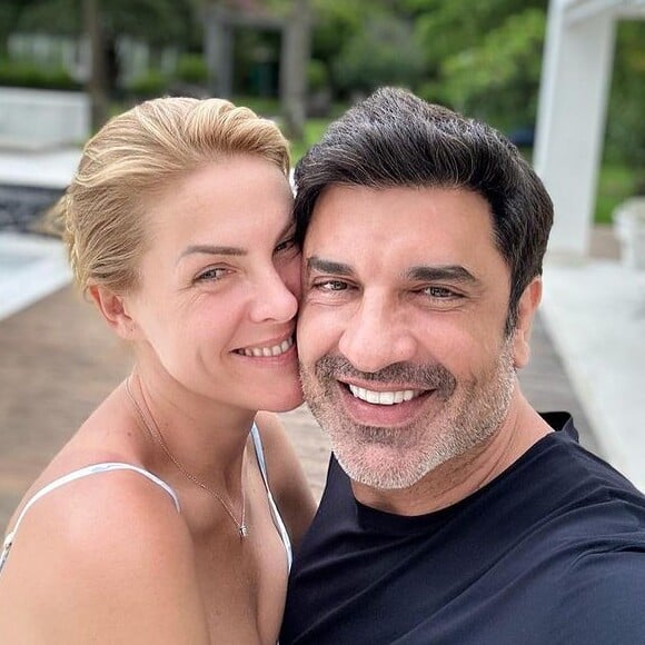 Ana Hickmann atualmente namora o também apresentador Edu Guedes