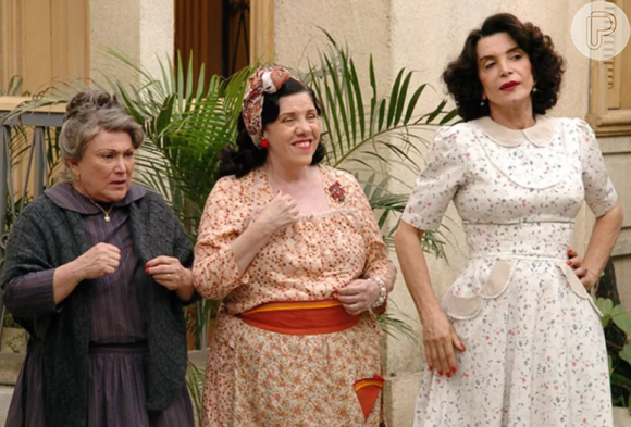 Nicette Bruno, Neusa Maria Faro e Lady Francisco em cena da novela 'Alma Gêmea'