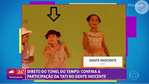 Tati Machado participava das homenagens aos famosos no 'Gente Inocente'