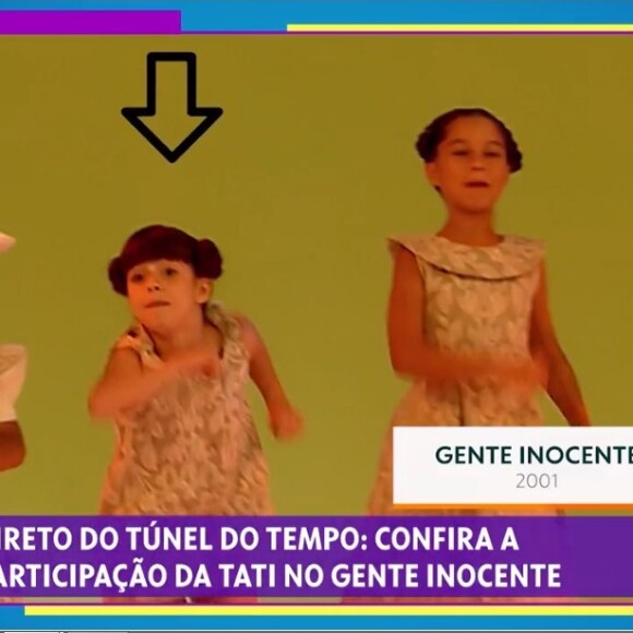 Tati Machado participava das homenagens aos famosos no 'Gente Inocente'