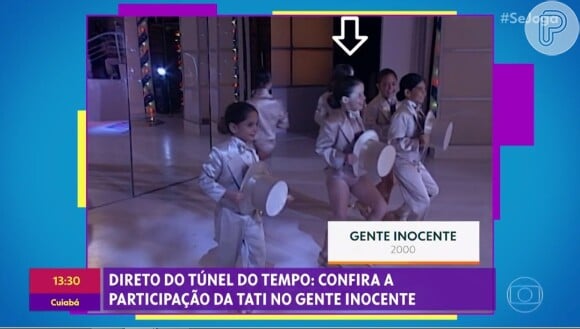 Imagens de Tati Machado no 'Gente Inocente' foram reveladas no extinto programa 'Se Joga', em 2020