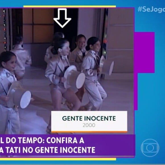 Imagens de Tati Machado no 'Gente Inocente' foram reveladas no extinto programa 'Se Joga', em 2020