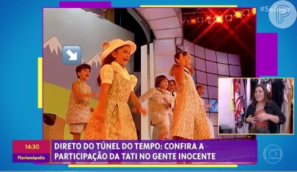 Tati Machado se emocionou ao ver suas imagens na infância