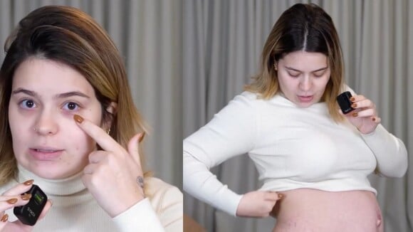 'Olheira muito funda, espinhas, estrias': grávida de 6 meses, Viih Tube detalha mudanças no corpo em sua segunda gestação