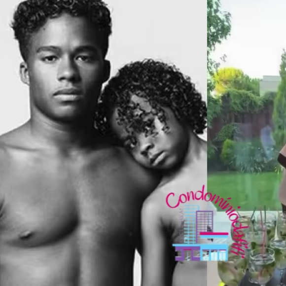 Durante a comemoração, Endrick deu o primeiro pedaço de bolo para o irmão, Noah, de 5 anos