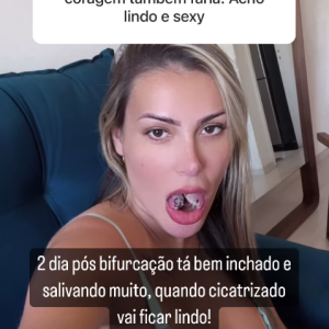 Andressa Urach ainda respondeu algumas perguntas e comentários de fãs, dizendo que irá gostar do resultado