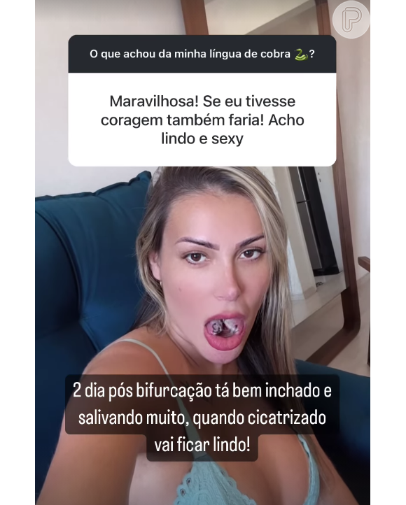 Andressa Urach ainda respondeu algumas perguntas e comentários de fãs, dizendo que irá gostar do resultado