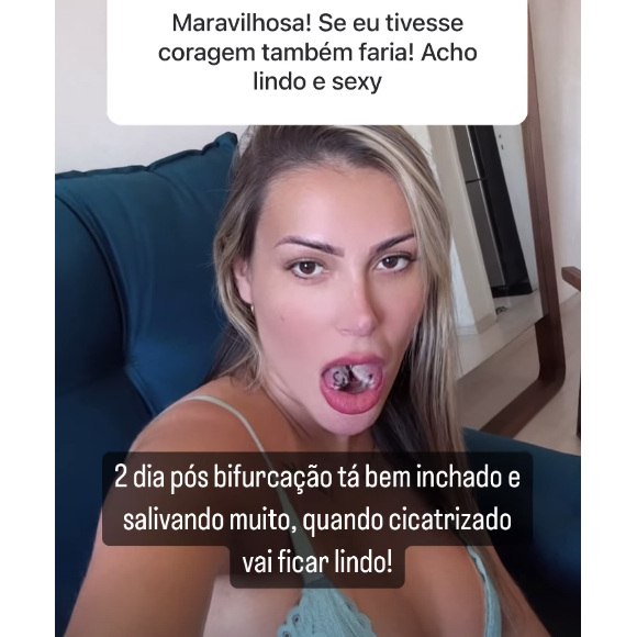 Andressa Urach ainda respondeu algumas perguntas e comentários de fãs, dizendo que irá gostar do resultado