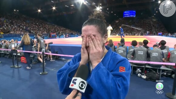 Judoca Mayra Aguiar deixou o tatame chorando após derrota nas Olimpíadas de Paris 2024