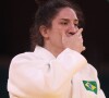 Mayra Aguiar emocionouo público ao pedir abraço para repórter após derrota nas Olimpíadas de Paris 2024