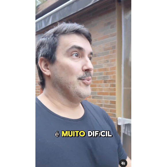 André Marques compartilhou um vídeo refletindo sobre sua dificuldade em se adaptar à rotina de musculação