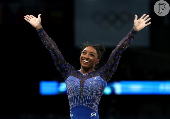 Simone Biles vestiu collant com mais de 5 mil cristais Swarovski bordados