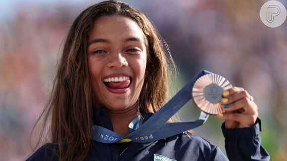 Rayssa Leal foi medalha de bronze no skate street das Olimpíadas de Paris 2024