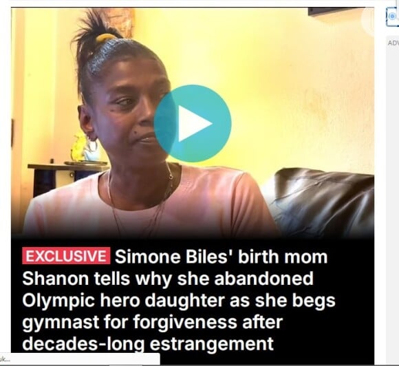 Shannon Biles concedeu uma entrevista ao tabloide britânico Daily Mail