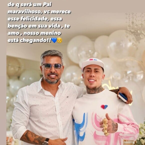 O pai de MC Daniel, Christian Daniel Nicola, publicou em seus stories nas redes sociais uma foto, parabenizando Daniel, e fez questão de enfatizar que o filho será um pai maravilhoso.