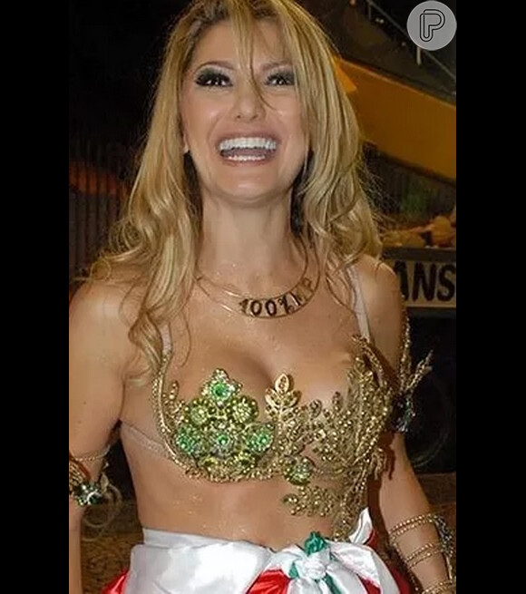 No Carnaval de 2008, Antonia Fontenelle usou um colar de ouro para homenagear o então marido, Marcos Paulo: '100% MP'