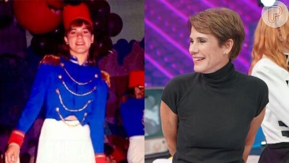 Reconhecida como a primeira Paquita da Xuxa, Andrea Veiga hoje é jornalista, apresentadora e cantora, também apaixonada por memes nas redes sociais 