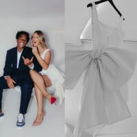 Minivestido de R$ 7 mil e salto Louboutin: o look de noiva de Gabriely Miranda em seu casamento com Endrick