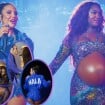 Iza ganha 'selinho', paparico no barrigão de 8 meses de gravidez e homenagem de Ivete Sangalo em show no Rock in Rio. Fotos