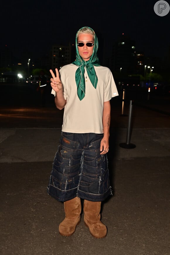 João Guilherme escolheu um look que foi alvo de zueira na web para ir ao Rock in Rio