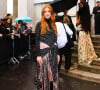 Marina Ruy Barbosa, no desfile da Paco Rabanne, apostou num look preto com poá.