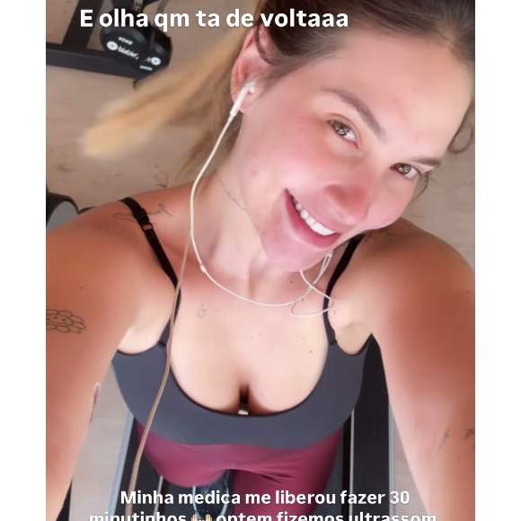 Nesta quinta-feira (03), Virgínia Fonseca compartilhou sua rotina na academia e comemorou o fato de poder voltar a treinar