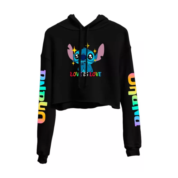 Moletom Cropped Lilo & Stitch Lgbt Love Is Love, Fluxo Geek