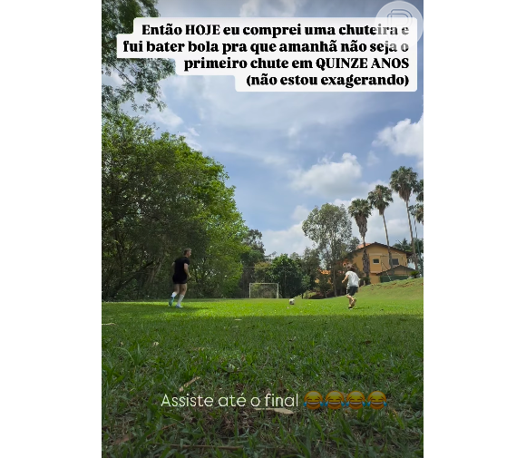 Lucas Lima compartilhou um vídeo hilário jogando futebol com Theo