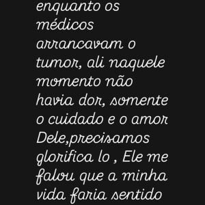 Após cirurgia para retirada de um tumor raro, Vera Viel fez um forte relato no Instagram sobre encontro com Deus: 'Disse que o Rodrigo (Faro) cuidava de mim aqui como Ele, que eu tenho muito o que viver com minhas filhas'